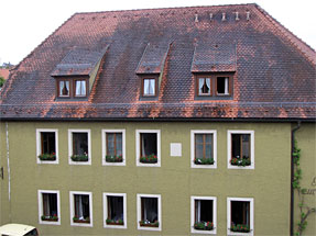 ローテンブルクの家の三角屋根