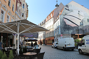 リガ旧市街・外壁の絵
