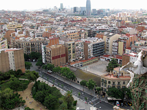 バルセロナ市街地の景観