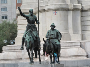 スペイン広場・「ドン・キホーテ」と「サンチョ・パンサ」の像