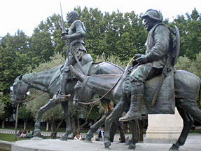 スペイン広場・「ドン・キホーテ」と「サンチョ・パンサ」の像