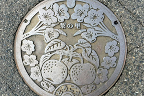 鳥取県湯梨浜町のマンホールの蓋