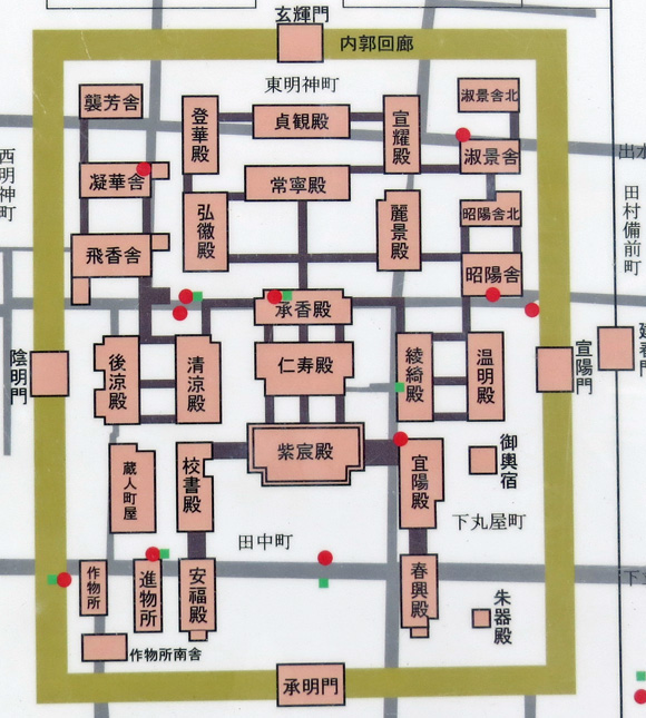 平安宮跡・内裏内郭回廊