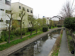 寺田屋の近くを流れる宇治川