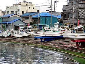 店の前・稲取港