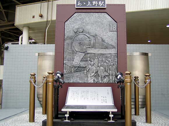「あゝ上野駅」の碑