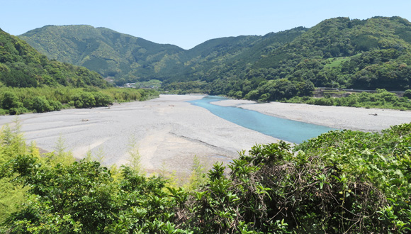 神尾駅からの大井川